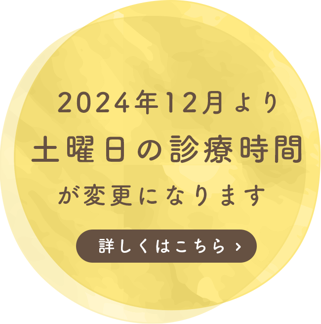 2024年12月より土曜日の診療時間が変更になります